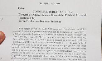 Autobuzul cu care circulă elevii din Feleacu, blocat de un drum județean înzăpezit