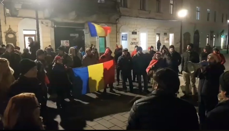 Protest la Cluj-Napoca faţă de OUG anunţată de Toader