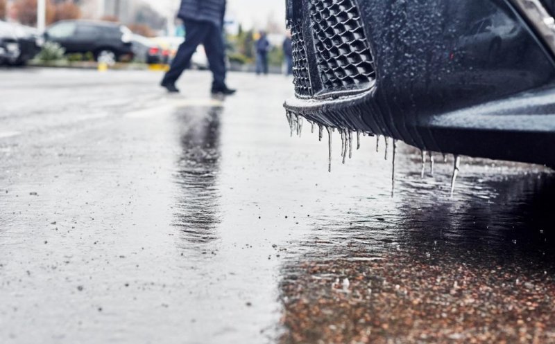 Cod galben de precipitatii mixte la Cluj. Se poate forma polei