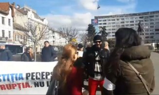 Protest la Cluj, în pauza de masă "Blocați justiția? Blocăm România!"