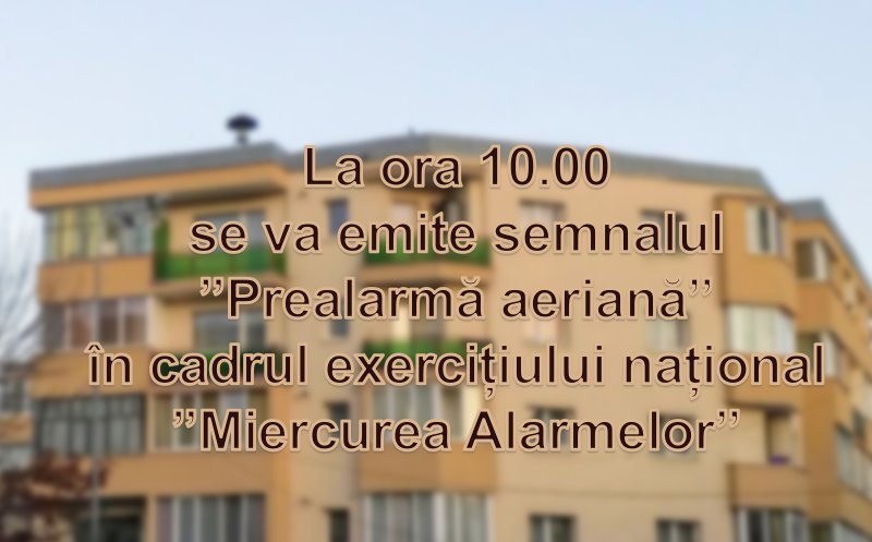 "Miercurea alarmelor" din martie. Sună sirenele la Cluj-Napoca