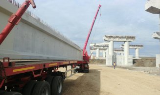 AutostradaTransilvania.  Imagini cu pasajul peste râul Mureș și calea ferată