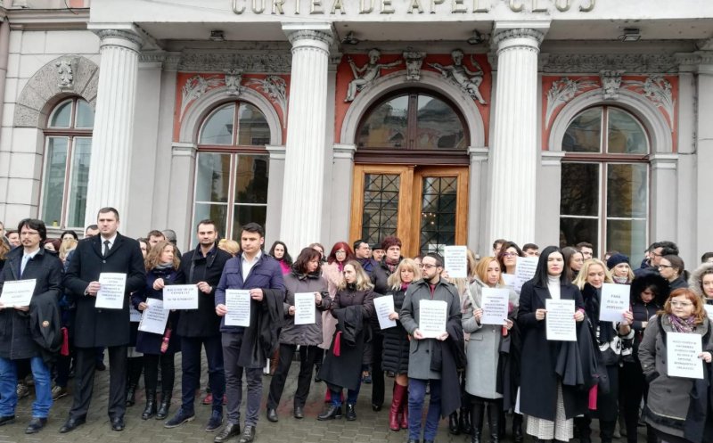 Magistraţii clujeni, din nou în stradă