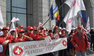 Sanitas Cluj pichetează Ministerul Sănătăţii. Revendicările protestatarilor