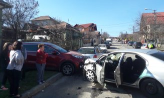 Accident la Cluj. Un șofer băut a făcut zob trei mașini