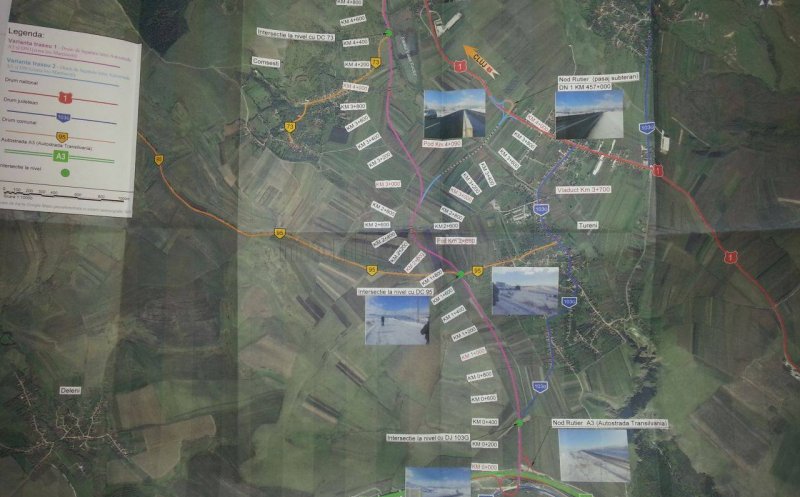 Drumul de legătură Autostrada Transilvania - DN1, din Tureni,  în impas!