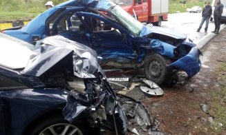 Accident pe Feleac. O persoană resuscitată, trafic oprit
