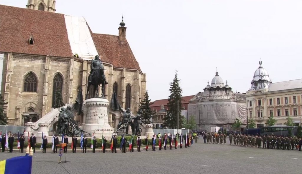A început ceremonia  din centrul Clujului, de Ziua Europei