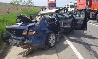 Accident între Luna și Luncani: un bărbat încarcerat și doi răniți