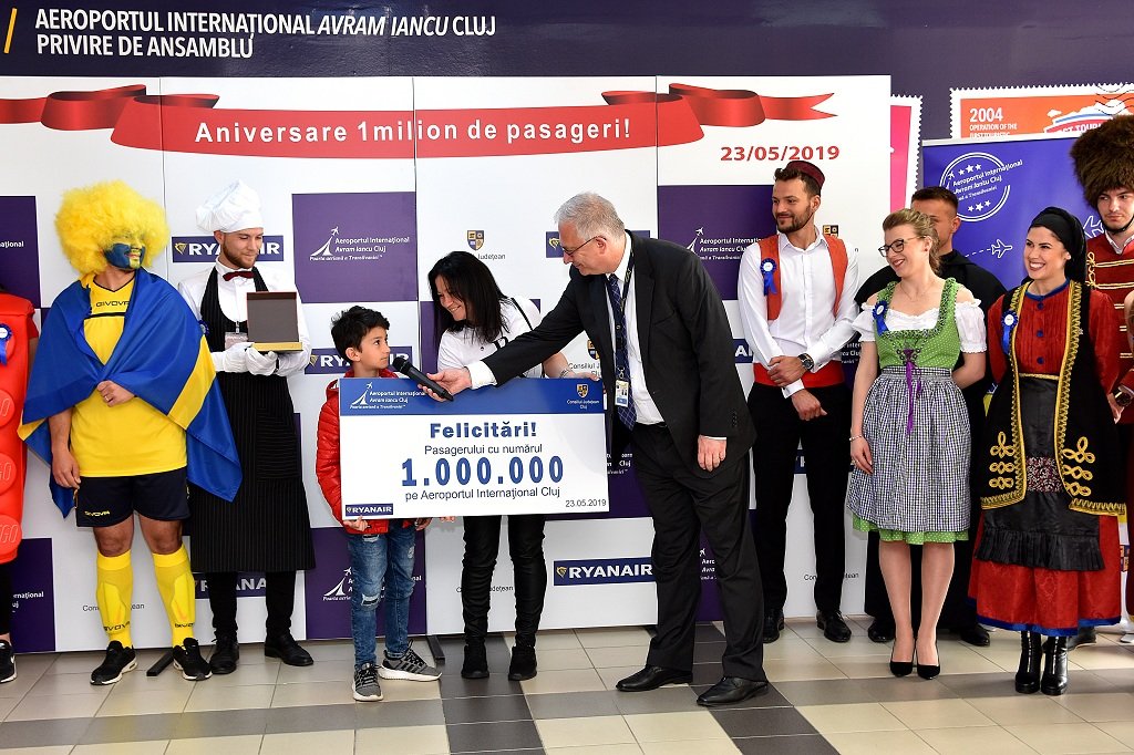Aeroportul Cluj sărbătorește pasagerul cu numărul 1 milion în anul 2019
