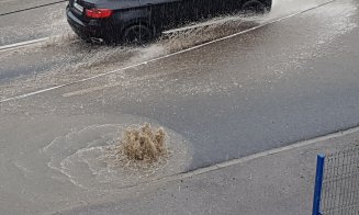 Ploaia a făcut din Cluj un oraș navigabil