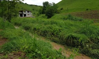 La pescuit pe o stradă inundată din Gilău: "Te așteptăm la un păstrav, domnule primar!"