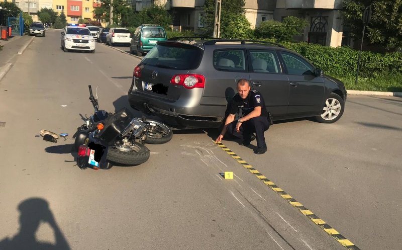 Încă un accident la Cluj: Motociclist lovit de maşină în Câmpia Turzii
