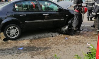 Accident grav în centrul Clujului. O  tânără a fost călcată de mașină pe trotuar