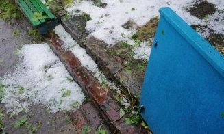 A plouat cu gheaţă în mai multe localităţi din Cluj