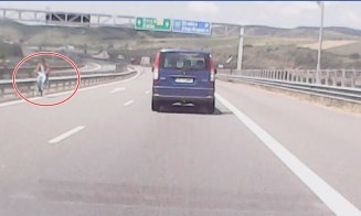 Biciclist, pe contrasens pe Autostrada Transilvania