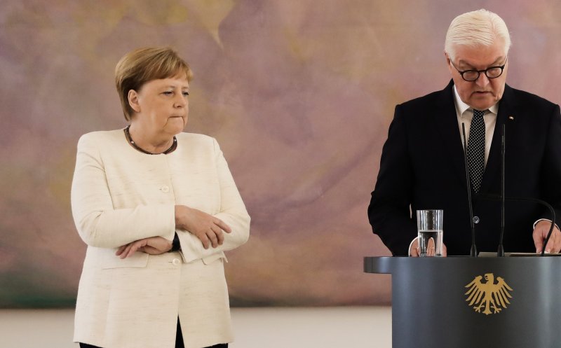 Angela Merkel a făcut o nouă criză de tremor. Explicația purtătorului de cuvânt