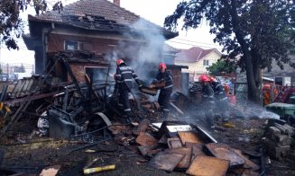 Incendiu la o casă de pe Plevnei