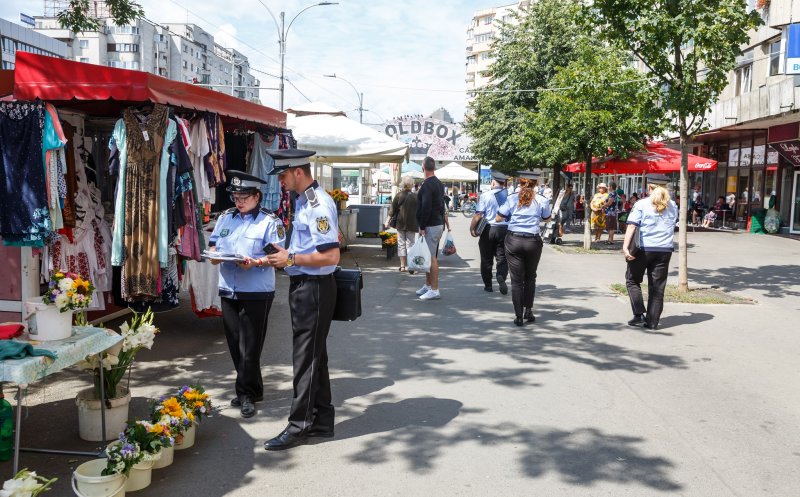 Razie într-o piață din Cluj. Zeci de amenzi