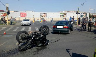 Accident cu motociclist in Marasti