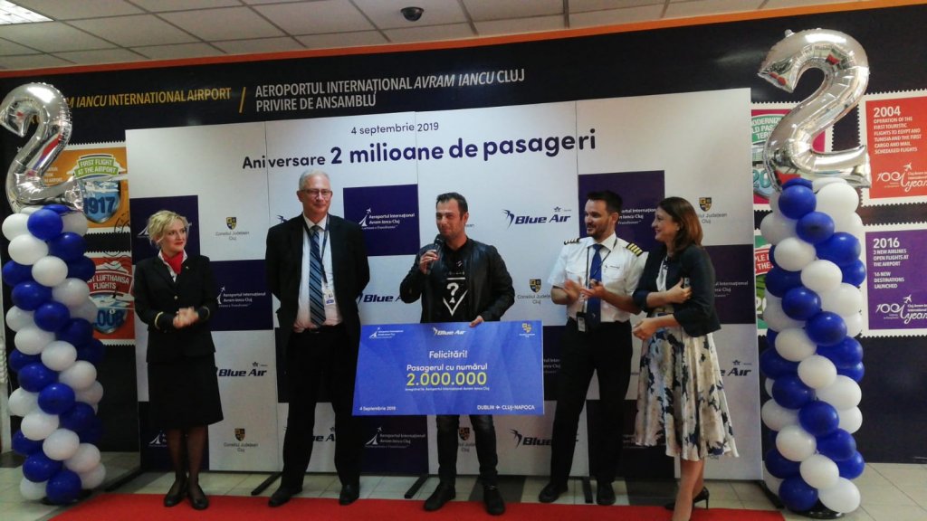 Pasagerul cu numărul 2 milioane pe Aeroportul Internațional Cluj