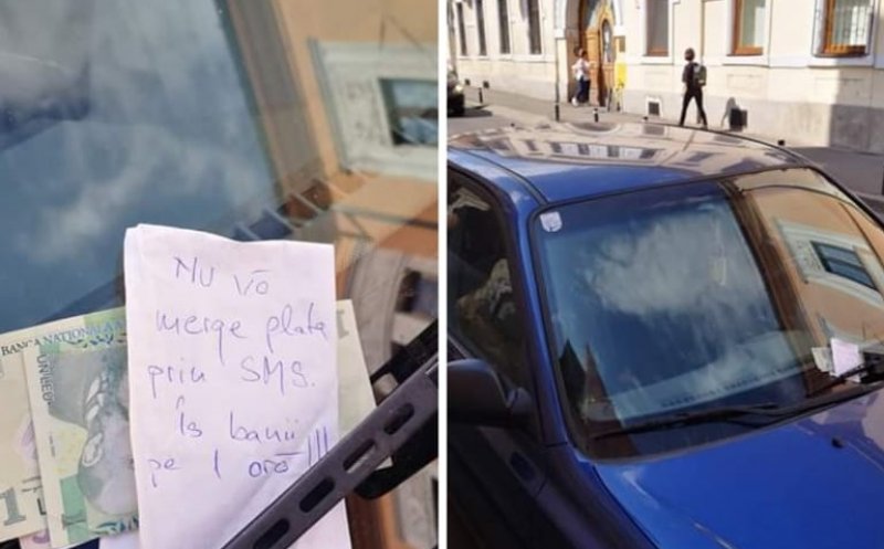 A găsit soluţia ca să nu fie amendat pentru parcare. S-a întâmplat pe o stradă din Cluj-Napoca