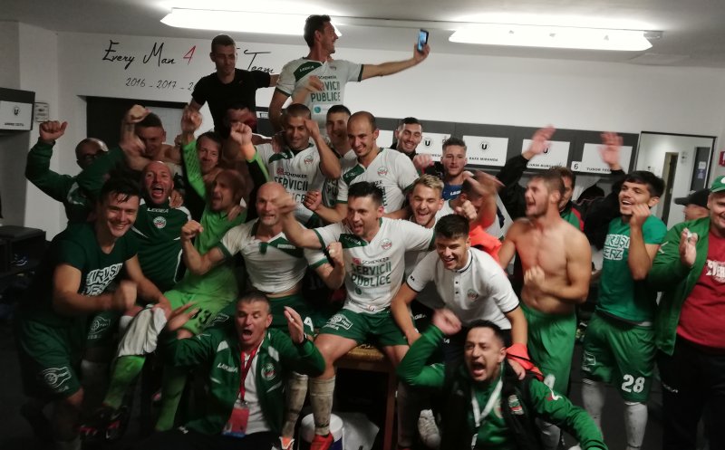 Sărbătoarea “Virușilor verzi”. Cum au celebrat victoria cu Viitorul fotbaliștii Sănătății Cluj