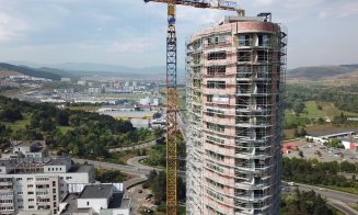 Cel mai înalt bloc din România este la Cluj. Cum se vede oraşul de la etajul 25
