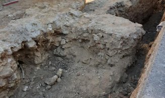 Noi descoperiri arheologice pe Ferdinand. Imagini spectaculoase cu zidul Clujului medieval
