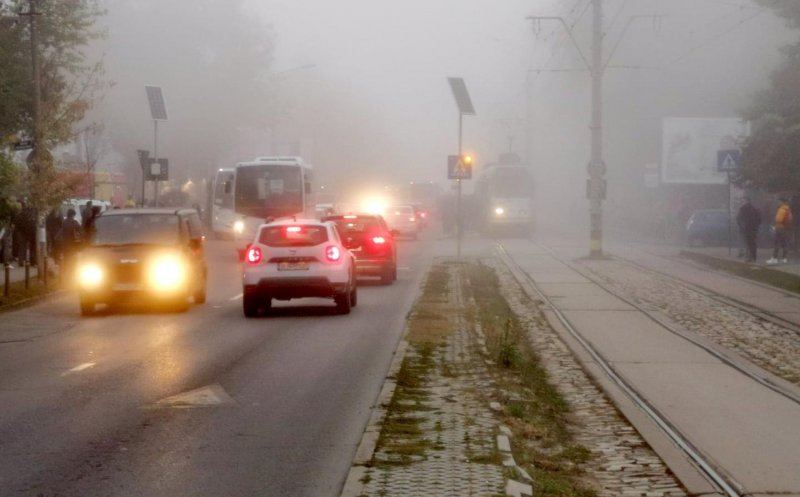 Atenție, șoferi! Cod galben de ceață, la Cluj