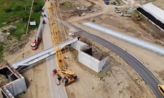 VIDEO din dronă pe Autostrada Sebeș-Turda. Constructorul Aktor, deloc grăbit!