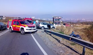 Accident Cluj: Motociclist rănit pe Feleac. A fost aruncat peste parapet
