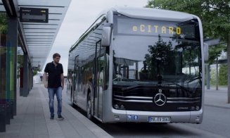 Primul autobuz 100% electric Mercedes, prezentat la Cluj