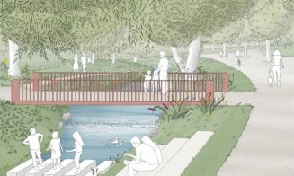 Cum se transformă Canalul Morii. Grădinărit comunitar, loc de joacă cu apa, pod care leagă Plopilor de Parcul Rozelor