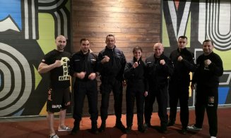 Polițiștii și jandarmii clujeni, sesiune de antrenament cu Ciprian Sora