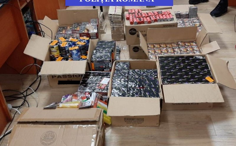 Aproape 2 tone de articole pirotehnice, confiscate la Cluj