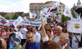 Clujenii cer în stradă includerea Roşiei Montane în patrimoniul UNESCO