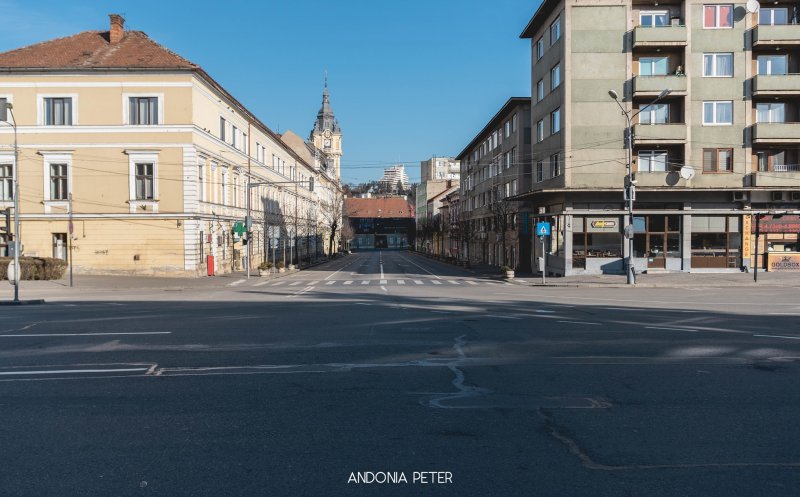 Clujul gol! Fotografii impresionante, duminică dimineaţa