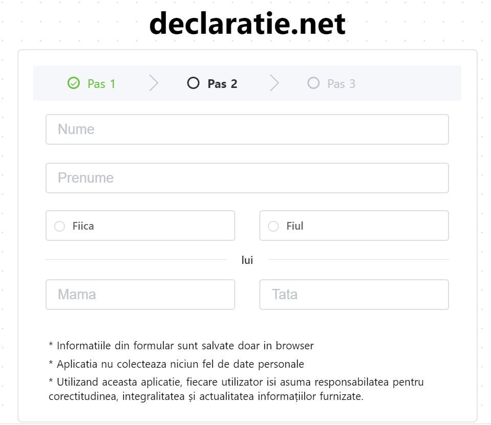 Declaratie.net / Completează uşor şi rapid declaraţia pe proprie răspundere