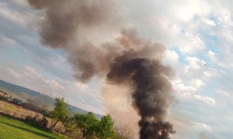 S-a înnegrit cerul în Someșeni! Incendiu pe cinci hectare