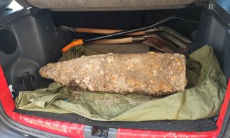 Bombă neexplodată, găsită pe o stradă din Câmpia Turzii