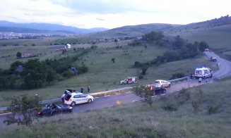 Accident Cluj: O mașină a făcut tumbe pe varianta Grigorescu - Florești