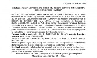 ” Dezvoltarea unei aplicatii TIC inovative, ca metoda de terapie pentru copii cu probleme de dezvoltare”