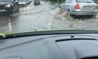 Străzi inundate la Cluj-Napoca