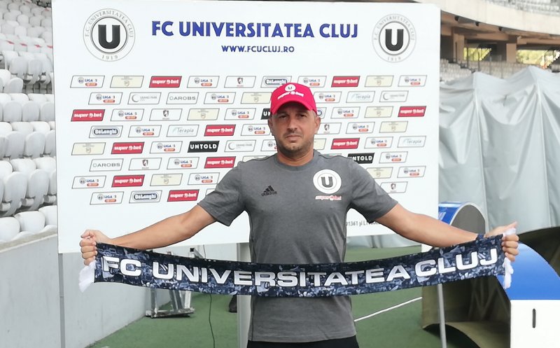 Costel Enache, prezentat oficial de “studenți”: “Indiferent de situația clubului, “U” Cluj întotdeauna va avea obiective mărețe”