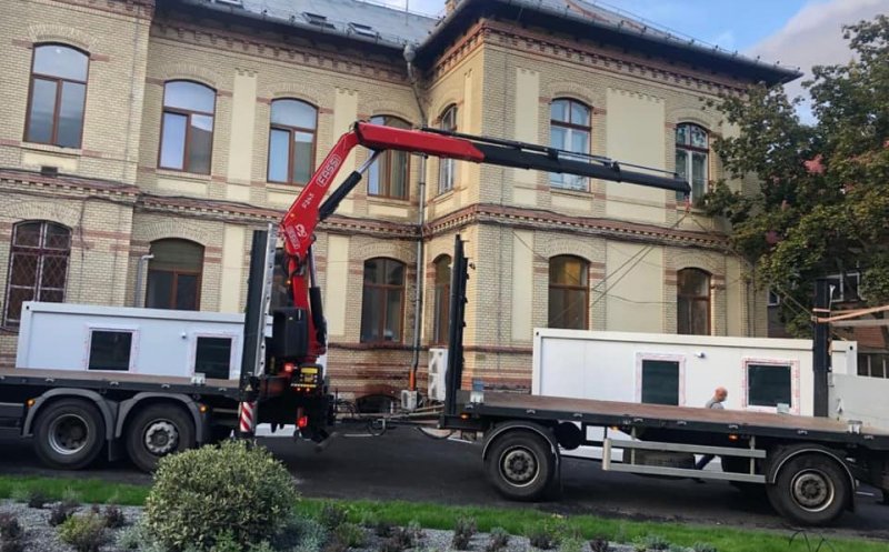 40 de containere de locuit, încălzite și mobilate pentru triajul pacienţilor la Cluj