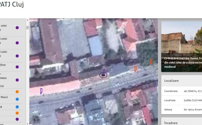 HARTĂ ONLINE cu monumentele istorice din județul Cluj