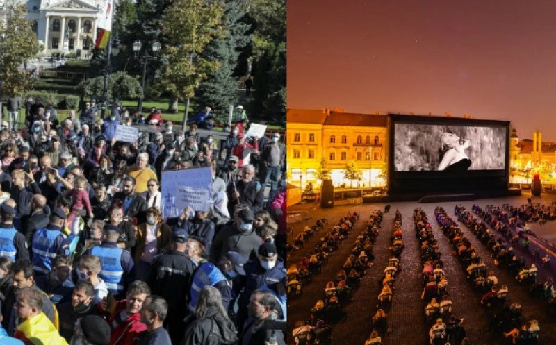 Cluj vs Iași! TIFF - 45.000 de oameni distanţaţi vs.  Sfânta Parascheva - îmbulzeală şi "Nu există COVID, jos masca!"