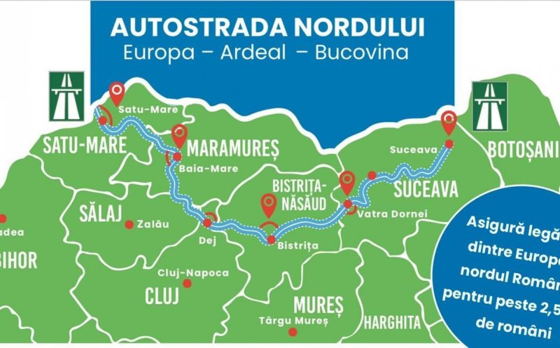 Proiectul Autostrăzii Nordului, care va trece și prin Dej, a fost votat în Parlament