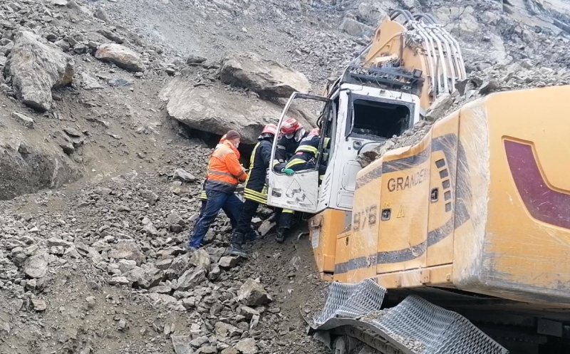 Bărbatul prins sub pietriș la cariera din Morlaca a murit